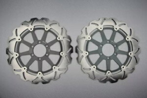 EF[u t[eBO tg u[L fBXN 320mm yA VOXAN ubN }WbN 955 2006 Pair of Wave Floating Front Brake Discs 320mm VOXAN BLACK MAGIC 955 2006