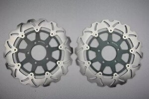 �u���[�L �f�B�X�N �t�����g �E�F�[�u �t���[�g 300 mm �̃y�A SUZUKI GSXR 600 GSX-R 2004-2005- Pair of brake discs front wave fleet 300 mm SUZUKI GSXR 600 GSX-R 2004-2005- �y���s�A���i�z