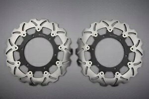 EF[u t[eBO tg u[L fBXN 300mm ̃yA }n FJR 1300 2003 Pair of Wave Floating Front Brake Discs 300mm YAMAHA FJR 1300 2003