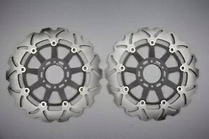 �u���[�L �f�B�X�N �t�����g �E�F�[�u �t���[�g 298 mm CAGIVA RAPTOR 1000 2000-2006- �̃y�A Pair of brake discs front wave fleet 298 mm CAGIVA RAPTOR 1000 2000-2006- �y���s�A���i�z