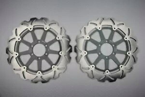 EF[u t[eBO tg u[L fBXN 320mm xl gl[h TRE 900 2003-2006 yA Pair of Wave Floating Front Brake Discs 320mm BENELLI TORNADO TRE 900 2003-2006