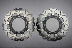 �u���[�L �f�B�X�N �t�����g �E�F�[�u �t���[�g 310 mm ���}�n FZ8 N FZ-8 RN25 2010-2016 �̃y�A Pair of brake discs front wave fleet 310 mm Yamaha FZ8 N FZ-8 RN25 2010-2016- �y���s�A���i�z