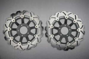 EF[u t[eBO tg u[L fBXN 300mm ̃yA KAWASAKI Z1000 Z-1000 2003-2006 Pair of Wave Floating Front Brake Discs 300mm KAWASAKI Z1000 Z-1000 2003-2006