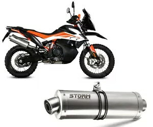 GL][Xg}t[ Xg[ By Mivv I[oX`[ KTM 790 Adventure R 2019 - 2020 Exhaust Muffler Storm By Mivv Oval Steel Ktm 790 Adventure R 2019 - 2020