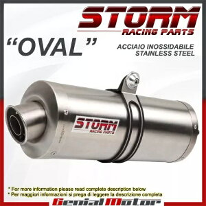 Exhaust Storm by Mivv �}�t���[ �I�[�o�� �X�`�[�� BMW F 700 Gs 2014 14�p Exhaust Storm by Mivv Muffler Oval Steel for Bmw F 700 Gs 2014 14 �y���s�A���i�z