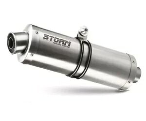 GL][Xg}t[ Storm By Mivv I[o XeXX`[ KTM 690 ENDURO R 2019 - 2023 Exhaust Muffler Storm By Mivv Oval Stainless Steel Ktm 690 ENDURO R 2019 - 2023