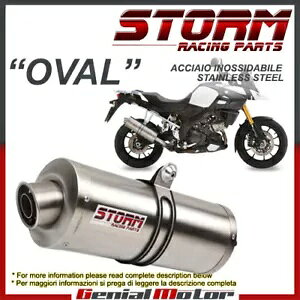 rCXg[ by Mivv }t[ I[oX`[ XYL DL V-strom 1000 2014 14p Exhaust Storm by Mivv Muffler Oval Steel for Suzuki Dl V-strom 1000 2014 14
