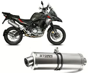 Mivv �I�[�o���X�e�����X�X�`�[�����G�L�]�[�X�g�X�g�[�� Benelli TRK 502 X 2018 - 2023 �p Exhaust Storm by Mivv Oval Stainless Steel for Benelli TRK 502 X 2018 - 2023 �y���s�A���i�z