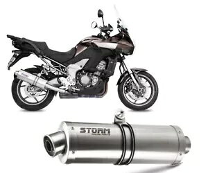 rCXg[ by Mivv }t[ I[oX`[ JTL FVX 1000 2012 - 2014 Exhaust Storm by Mivv Muffler Oval Steel for Kawasaki Versys 1000 2012 - 2014