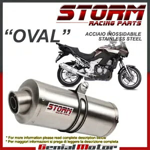 rCXg[ by Mivv }t[ I[oX`[ JTL FVX 1000 2012 12p Exhaust Storm by Mivv Muffler Oval Steel for Kawasaki Versys 1000 2012 12