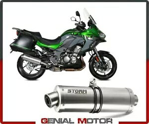 rCXg[ by Mivv }t[ I[oX`[ JTL FVX 1000 2019p Exhaust Storm by Mivv Muffler Oval Steel for Kawasaki Versys 1000 2019