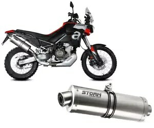 Mivv �I�[�o���X�e�����X�X�`�[�����G�L�]�[�X�g�X�g�[�� �A�v�����A TUAREG 660 2022 - 2023�p Exhaust Storm by Mivv Oval Stainless Steel for Aprilia TUAREG 660 2022 - 2023 �y���s�A���i�z