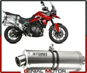 Exhaust Storm by Mivv }t[ OVAL INOX gCAt ^CK[ 900 GT/PRO/RALLY 2021 Exhaust Storm by Mivv Muffler OVAL INOX Triumph Tiger 900 GT/PRO/RALLY 2021