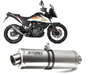 Exhaust Storm by Mivv }t[ OVAL X`[ KTM 390 Ahx`[ 2020 - 2023 Exhaust Storm by Mivv Muffler OVAL Steel for KTM 390 adventure 2020 - 2023