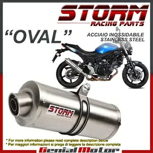 rCXg[ by Mivv }t[ I[oX`[ XYL Sv 650 2017 17p Exhaust Storm by Mivv Muffler Oval Steel for Suzuki Sv 650 2017 17