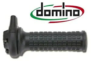 Domino �V���O���P�[�u�� �u���b�N�u�����[�v�X���b�g�� (�O���b�v�t��) Domino Single Cable Black Rally Throttle with Grips �y���s�A���i�z