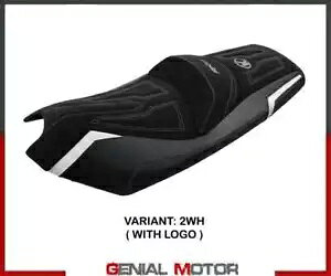 �V�[�g�T�h���J�o�[ Rajka �z���C�g WH + ���S T.I. Kymco AK 550 2017 - 2023�p Seat saddle cover Rajka White WH + logo T.I. for Kymco AK 550 2017 - 2023 �y���s�A���i�z