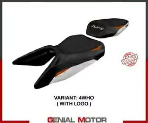 �V�[�g �T�h�� �J�o�[ �n�C�` �E���g���O���b�v �z���C�g-�I�����W+���S T.I.KTM 390 Duke 2017-2023 Seat saddle cover Haiti ultragrip White-Orange+logo T.I.KTM 390 Duke 2017-2023 �y���s�A���i�z