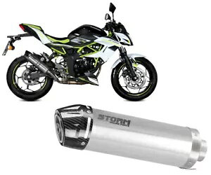 GL][Xg}t[ Xg[ GP ST.STEEL J[{Lbv KAWASAKI Z125 2019 - 2024 Exhaust Muffler Storm GP ST.STEEL carbon cap for KAWASAKI Z125 2019 - 2024