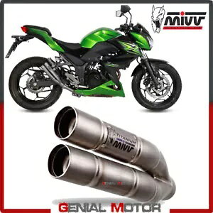 Mivv rC}t[ _uK `^ JTL Z 300 2015 - 2016p Mivv Exhaust Muffler Double Gun Titanium for KAWASAKI Z 300 2015 - 2016