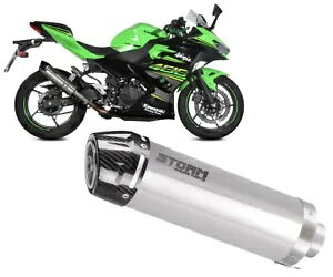 GL][Xg}t[ Xg[ GP ST.STEEL J[{Lbv KAWASAKI NINJA 400 2018 - 2024 Exhaust Muffler Storm GP ST.STEEL carbon cap for KAWASAKI NINJA 400 2018 - 2024