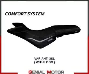 V[g Th Jo[ mA[ Rt VX Vo[+S T.I.gCAt ^CK[ 800/XC 2010-2020 Seat saddle cover Noale comf sys Silver+logo T.I.Triumph Tiger 800/XC 2010-2020