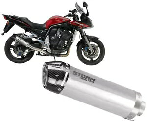 GL][Xg}t[ Xg[ GP ST.STEEL J[{Lbv }n FZS 1000 FAZER 2001 - 2005 Exhaust Muffler Storm GP ST.STEEL carbon cap YAMAHA FZS 1000 FAZER 2001 - 2005