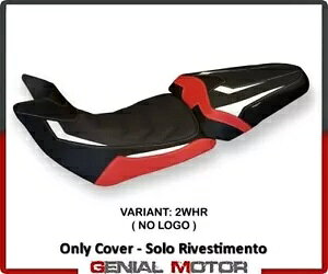 �V�[�g �T�h�� �J�o�[ Bobbio Ultragrip �z���C�g - ���b�h DUCATI MULTISTRADA 1260 2015-2020 Seat saddle cover Bobbio Ultragrip White-Red DUCATI MULTISTRADA 1260 2015-2020 �y���s�A���i�z
