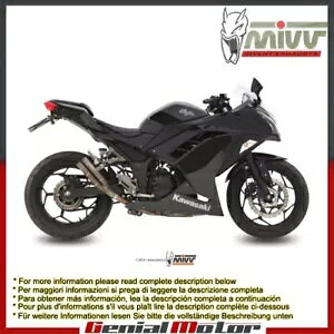 Mivv rC}t[ _uK `^ JTL Ninja 300 2013 - 2016p Mivv Exhaust Muffler Double Gun Titanium for Kawasaki Ninja 300 2013 - 2016