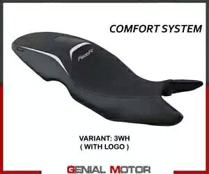 V[g ThJo[ }C RtH[g VXe zCg WH+S T.I. BMW F 800 R 2009-2020 Seat saddle cover Maili comfort system White WH+logo T.I. BMW F 800 R 2009-2020