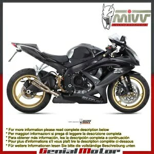 Mivv rC}t[ _uK `^ XYL GSX-R 600 2008 - 2010p Mivv Exhaust Muffler Double Gun Titanium for Suzuki Gsx-R 600 2008 - 2010