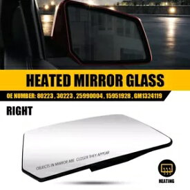 2009-2016 シボレー トラバース右助手席リアビュー加熱ミラーガラスに適合 Fit 2009-2016 Chevrolet Traverse Right Passenger Rear View Heated Mirror Glass