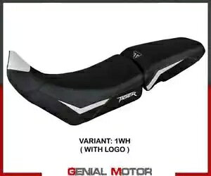 ThJo[ V[gJo[ h[o[ zCg WH+S T.I. 2020 gCAt ^CK[ 900 -2023- Saddle cover seat cover Dover white WH + logo T.I. 2020 for Triumph Tiger 900 -2023-