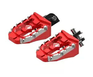 �I�t���[�h�h���C�o�[�Y�t�b�g���X�g�L�b�g (�s�� ?8 mm) ���b�h DBK Ducati Desert X Rally 2024- Offroad driver's footrest kit (pin ?8 mm) red DBK for Ducati Desert X Rally 2024- �y���s�A���i�z