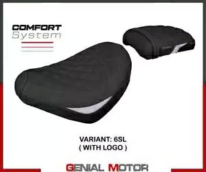 ThJo[ Kehra Comf system Vo[ SL + S T.I.z_ CMX 500 Rebel 2017 -2023- Saddle cover Kehra Comf system silver SL + logo T.I. Honda CMX 500 Rebel 2017 -2023-