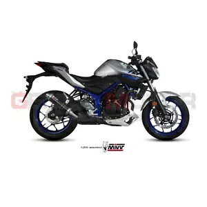 Mivv rC}t[ GP ubN XeXX`[ }n Mt-03 2016 - 2023 p Mivv Exhaust Muffler GP Black Stainless Steel for Yamaha Mt-03 2016 - 2023