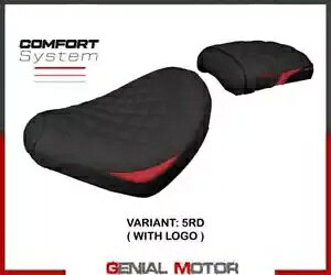 ThJo[ P[ RtVXe bh RD+S T.I.z_ CMX 500 Rebel 2017 -2023- Saddle cover Kehra Comf system red RD + logo T.I. Honda CMX 500 Rebel 2017 -2023-