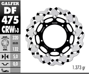 Galfer u[LfBXN tg EF[u t[eBO O E 320x5 }n V }bNX 1700 2009- Galfer brake disc front wave floating gro right 320x5 Yamaha V max 1700 2009-