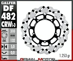 Galfer �u���[�L�f�B�X�N �t�����g���E�F�[�u�t���[�g�a�t�� 310x5mm ���}�n Fazer 8 10-16- Galfer brake discs front left wave float grooved 310x5mm Yamaha fazer 8 10-16- �y���s�A���i�z