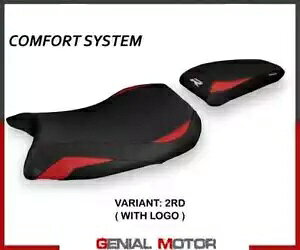 ThJo[ V[gJo[ Petra Comf system bh RD+S T.I. BMW S 1000 R 2021-2023- Saddle cover seat cover Petra Comf system red RD + logo T.I. BMW S 1000 R 2021-2023-