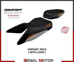 ThJo[ New Comf VXe Vo[IW SLO+S T.I.KTM 250 Duke 2017-2023- Saddle cover New Comf system silver orange SLO + logo T.I.KTM 250 Duke 2017-2023-
