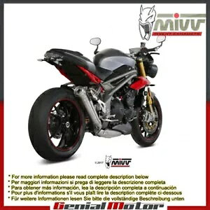 Mivv rC}t[ Wu X`[ [ gCAt Xs[h gv 2016 - 2018p Mivv Exhaust Muffler Ghibli Steel Low for Triumph Speed Triple 2016 - 2018