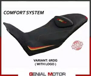 ThJo[ Everett Comf VXe bhO[ RDG + S T.I.Moto Guzzi V85TT 2019-2023- Saddle cover Everett Comf system red-grey RDG + logo T.I.Moto Guzzi V85TT 2019-2023-