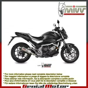 Mivv rC}t[ I[o `^ J[{Lbvt z_ Nc 750 S X 2016 - 2018 Mivv Exhaust Muffler Oval Titanium With Carbon Cap Honda Nc 750 S X 2016 - 2018