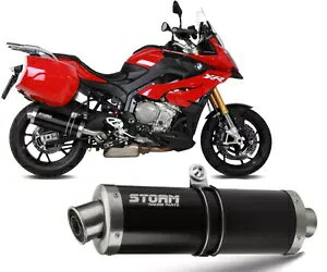 Exhaust Storm by Mivv �}�t���[ �I�[�o�� Nero LX2B Bmw S 1000 Xr 2015 - 2019�p Exhaust Storm by Mivv Muffler Oval Nero LX2B for Bmw S 1000 Xr 2015 - 2019