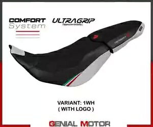 ThJo[ ^[gR Egbv RtVXe WH+S T.I.hDJeB fU[gX 2022-23- Saddle cover Thar Trico ultra-rip Comf system WH + logo T.I. Ducati DesertX 2022-23-