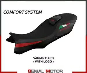 ThJo[ [C RtVXe bh RD+S T.I.MV AOX^ Xg_[ 800 2015-2017- Saddle cover Loei Comf system red RD + logo T.I.MV Agusta Stradale 800 2015-2017-