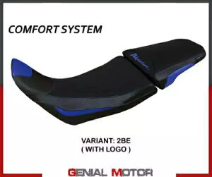 ThJo[ Deline Comf VXe u[ BE + S T.I.z_ AtJcC 1100 2020 -2023- Saddle cover Deline Comf system blue BE + logo T.I. Honda Africa Twin 1100 2020 -2023-