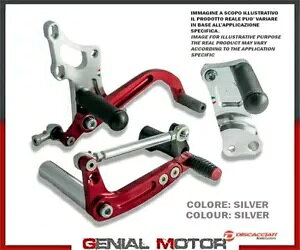 z_ CRF150^[h[VO DISCACCIATI AtbgXg Vo[ PDR305S Honda Crf 150 Motard Racing DISCACCIATI Rear Adjustable Footrests Silver PDR305S