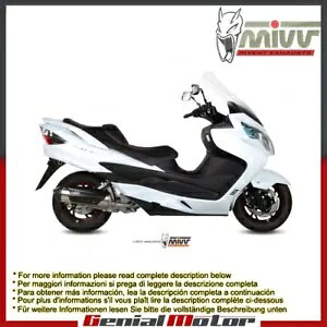 Mivv ���F���S�G�L�]�[�X�g �A�[�o�� �X�`�[�� �X�Y�L �o�[�O�}�� 400 2006 - 2016 �p Mivv Approved Complete Exhaust Urban Steel for Suzuki Burgman 400 2006 - 2016 �y���s�A���i�z
